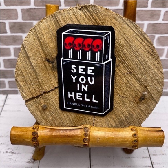 NEW 3 Skeletons Best Friends Waterproof Vinyl Stickers - Picture 5 of 6